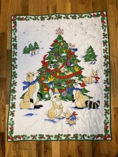Vintage 80s/90s Christmas Baby Blanket