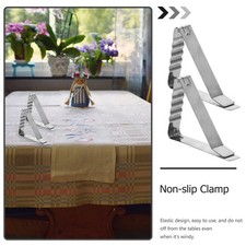 10PCS Tablecloth Clip Stainless Steel Picnic Table Cloth Holder for Outdoor