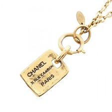 Chanel Logo Necklace Women Gold One Size