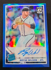 BRYSE WILSON 2019 Panini Donruss Optic Blue Prizm #BW Rookie Card RC AUTO #75/75. rookie card picture