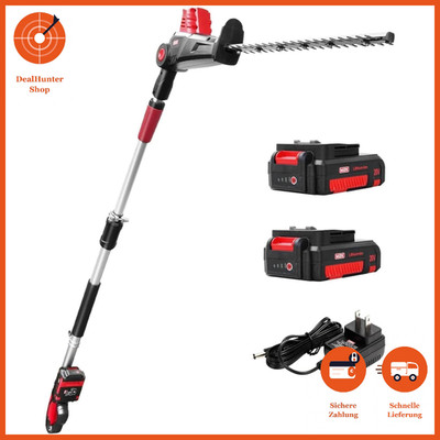 Teleskop-Heckenschere Akku 20V 58cm Schnittlänge 2,4m Reichweite Gartenwerkzeug