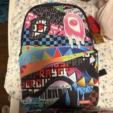 Sprayground Shark Graphic Print Multicolor Ba...