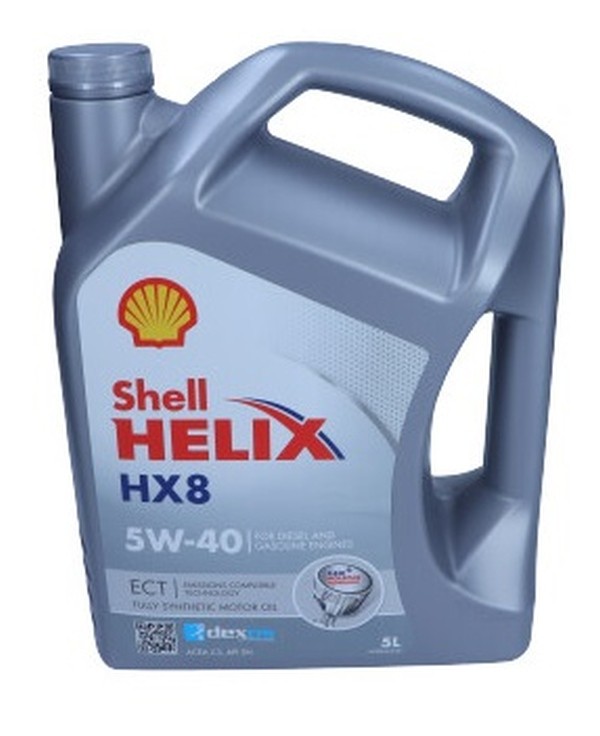 Huile 5W40 5L Helix HX8 ECT synthétique moteur essence diesel ACEA C3 229.51