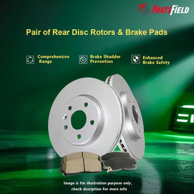 Rear Disc Rotors+Brake Pads for Toyota Alphard Velfire H30 H300 15-23 301mm