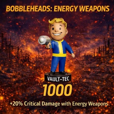 Fallout 76 Energy Bobbleheads x1000 +20% Crit Damage PS4 PS5 Fast