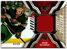 2021-22 Upper Deck SPx Rookie Jersey Gold Spectrum ADAM BECKMAN RJ-AD 99 Wild RC
