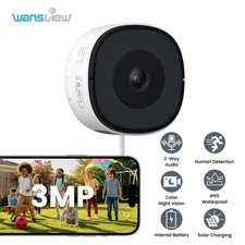 Wansview Window Camera WiFi6 Indoor Security Camera Human Detection Color Night