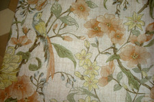 NWT Envogue 2 pc Window Curtains Fancy Spring Floral w/ Birds ea 37" x 96" lg