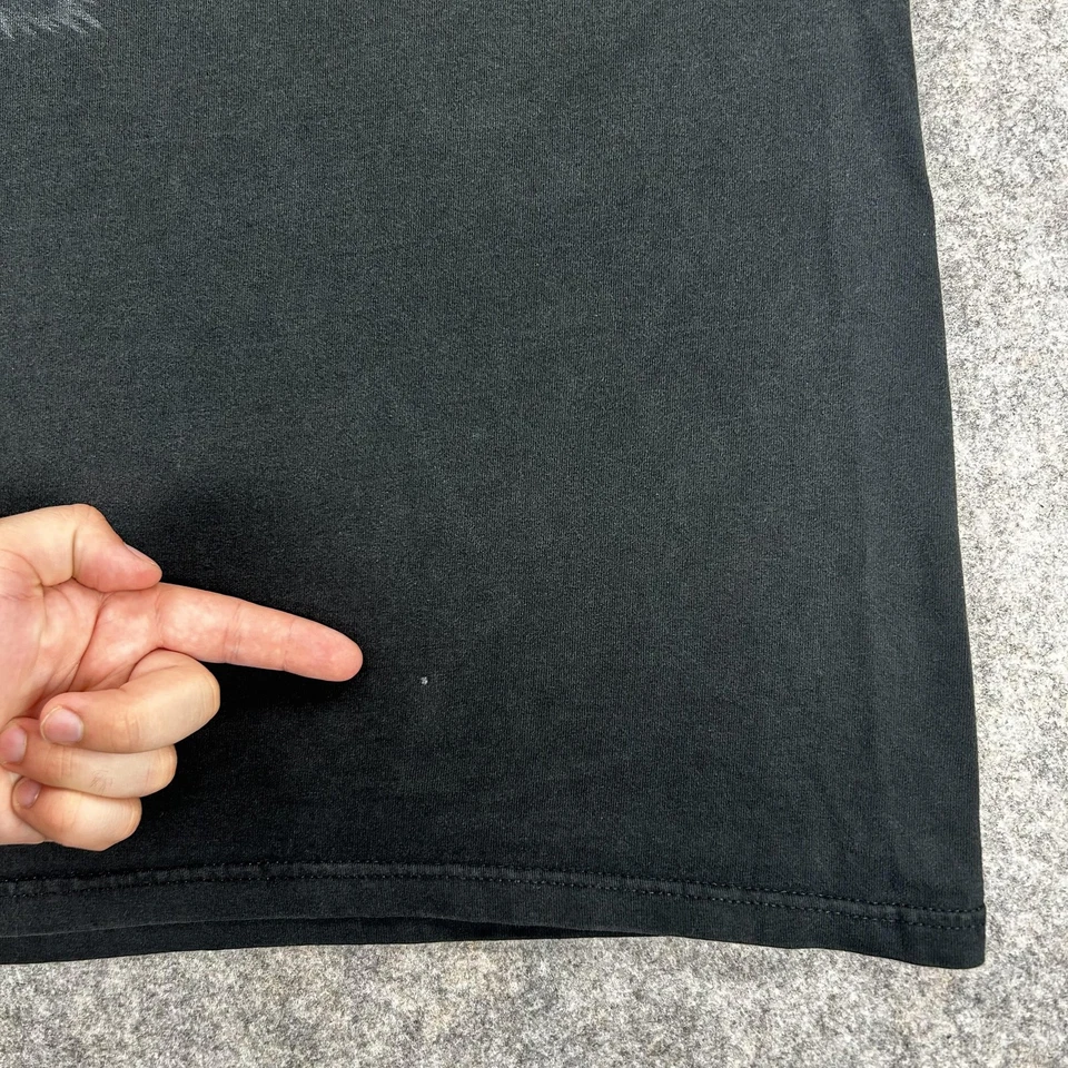 Camisa masculina vintage Las Vegas extra grande preta gato grande tigre gráfico turista anos 90 - Imagem 3 de 4