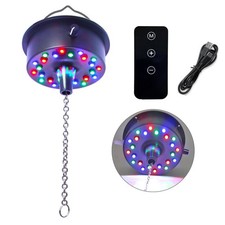 Remote Control 5 RPM-9 RPM Adjustable Mirror Ball Rotating Motor with 24 RGB ...