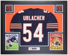 Brian Urlacher Autographed & Framed Blue Chicago Jersey Auto Beckett Cert