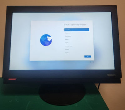 Lenovo ThinkCentre M810z All in One PC Intel G4400 3.3GHz 8GB Ram 256G SSD Win11