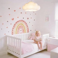 Large Boho Rainbow Wall Decals Peel and Stick 59"x41" Wall Stickers Decor Wall