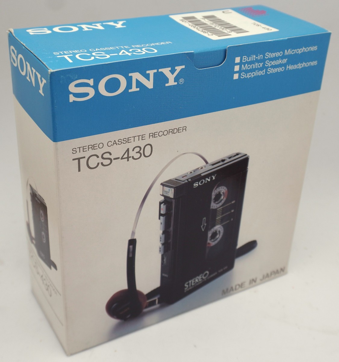Sony TCS-430 Stereo Cassette Recorder - New In UNOPENED Box - NOS