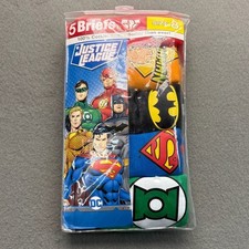 Justice League Boys 5 Pack Briefs Underwear DC Comics Superman Batman Size 8 NEW