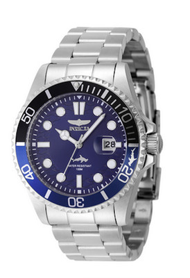 Invicta Pro Diver Men s Watch 43mm Silver Blue Hammerhead Japan Quartz 44716