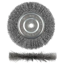 6-Inch Wire Wheel for Bench Grinder, 0.012 Carbon Steel, Bench Grinder Wire Whee