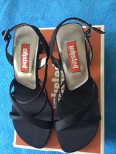VTG Strappy Sandals Kenneth Cole Unlisted black Square Kitten Heels Size 7.5