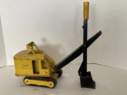 Vintage Tonka Steam Shovel Yellow Excavator Toy Pressed Steel 1960s