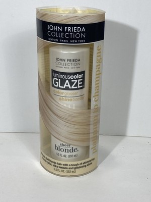 John Frieda Luminous Color Gloss Glaze Sheer Blonde Platinum-Champagne 6.5oz HTF