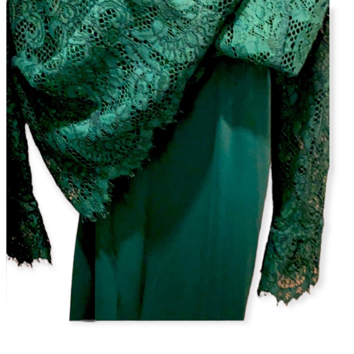 NEW Women's H&M Green Long sleeve Lace Shift Dress Size M | eBay