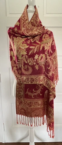 COLLECTION EIGHTEEN Women's Scarf Wrap Shawl Pink 78"x 22" Acrylic, Metallic