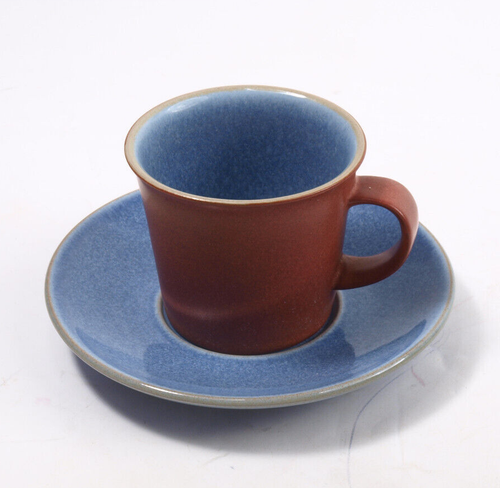 Denby Juice Grün Blau Sand Espressotasse & Untertasse X3 - Bild 3 von 6
