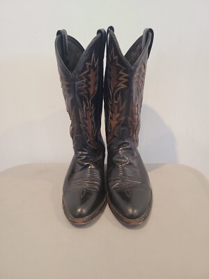 Dan Post Vintage 9 D Mens Black Cowboy Western Boots Exotic