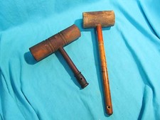 LOT OF 2 OLD WOOD MALLETS