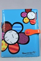 Romero Britto-passport Holder-multi-colored Flowers- Blue 331251 Romero Britto-passport Holder-multi-colored Flowers- Blue 331251