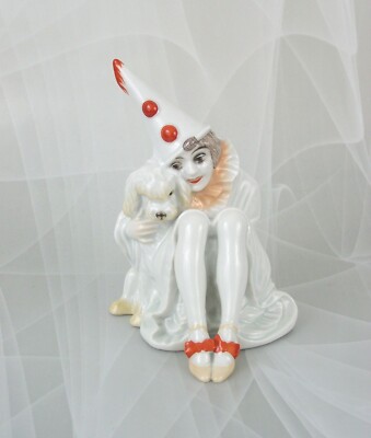 Rosenthal Figur Clown ''Zwei Freunde'' Tänzerin Harlekin Holzer-Defanti Pudel