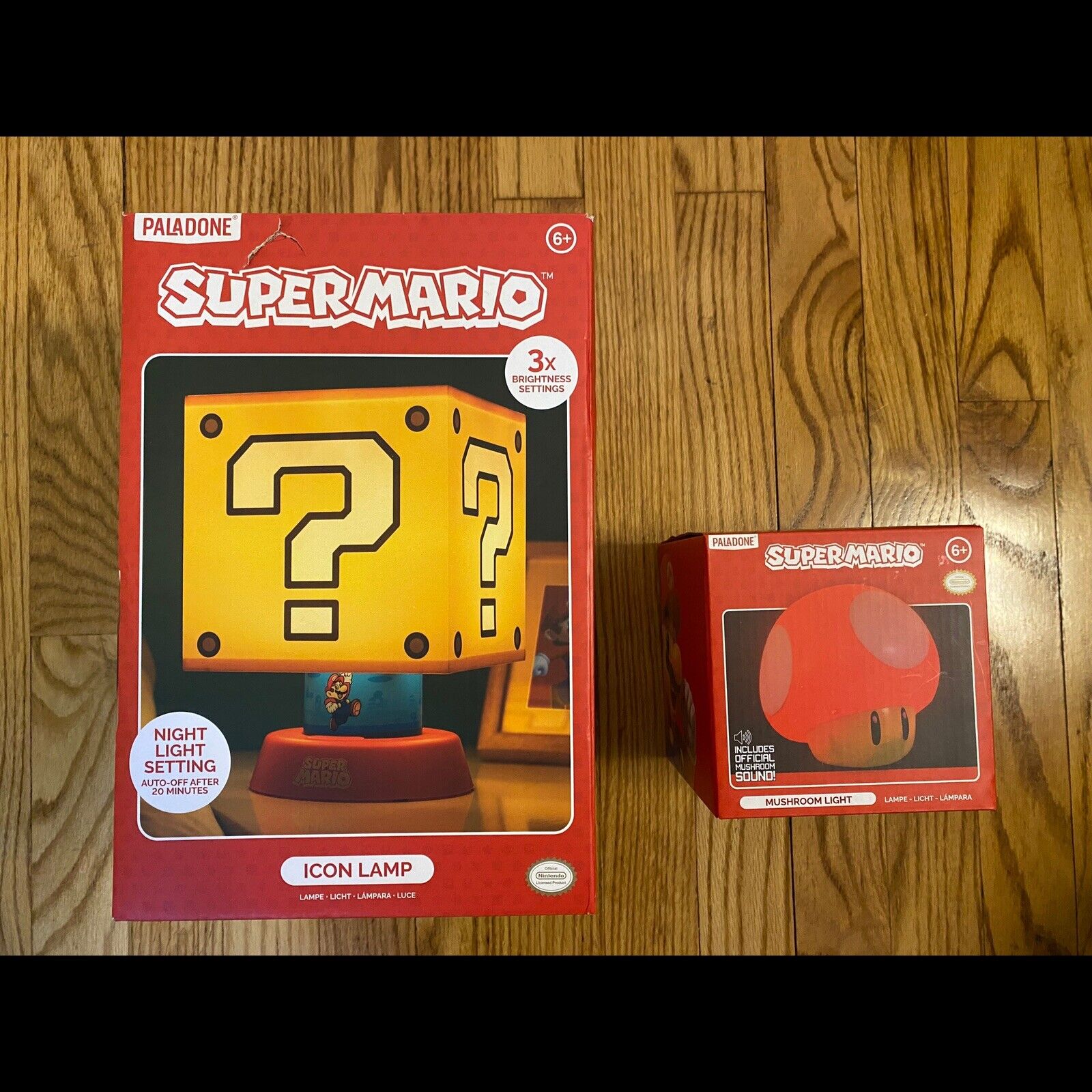 Bloc de questions Super Mario Bros. avec lampe Mario 