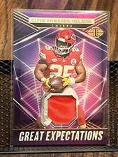 CLYDE EDWARDS-HELAIRE 2023 ILLUSIONS GREAT EXPECTATIONS WORN PATCH JERSEY RELIC!