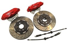 Kit Freno Anteriore Brembo Big (Rosso) - 500 Dischi Galleggianti Abarth e Pinze NUOVO