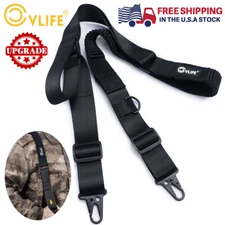 Tactical Two Point Sling Strap Bungee Rifle Gun Sling with Adjustable Metal Loop