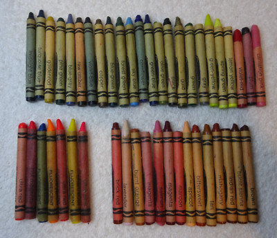 Vintage 45 x Lot Crayola Crayons Retired & RARE Colors Binney & Smith