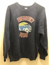 True Vintage  Emergency Squad  Fire Truck Sweatshirt  1980s  Made In USA  Large