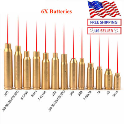 Red Laser boresight CAL 7MM/8MM/9MM/223/300BLK/308/762/12GA/20GA/50GA US Seller