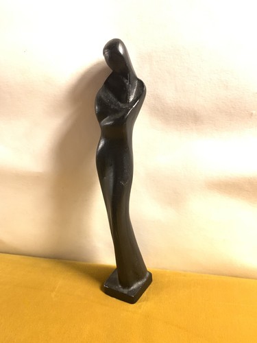 Madre e hijo/Madonna escultura de hierro fundido ennegrecido altura total aprox. 32 cm - Imagen 8 de 16