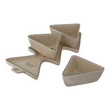 Spode Christmas Tree 4-Pc Serving Set   12" Tree Shaped Platter with 3 Dip Bowls