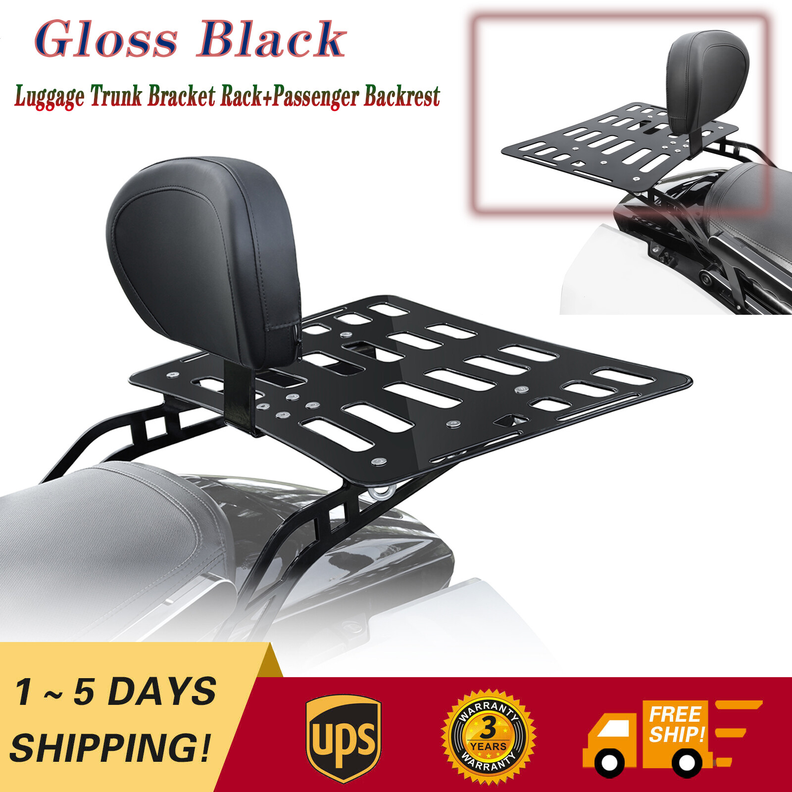 Luggage Trunk Bracket W/ Passenger Backrest For Can Am Spyder F3 F3S F3T 15-2025-image