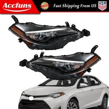 Headlight Lamps Assembly Pair For Toyota Corolla L Le Eco 2017-2019 Leftright Headlight Lamps Assembly Pair For Toyota Corolla L Le Eco 2017-2019 Leftright