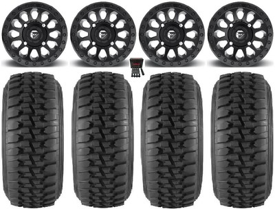 Fuel Vector MB 14'' Wheels 30'' Desert Series Tires Can-Am Commander Maverick