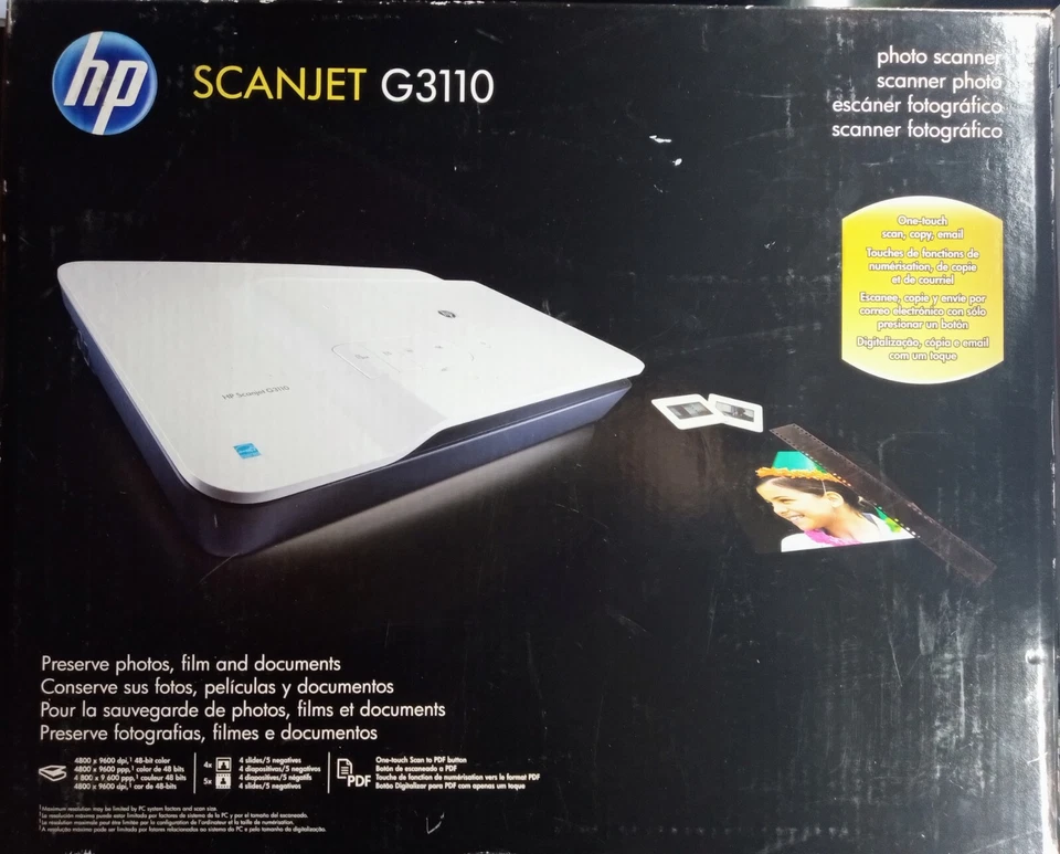 HP SCANJET G3110 Photo Film Dox Flatbed Scanner 4800 x 9600 DPI NEW SEALED ✅ - Image 2 of 4