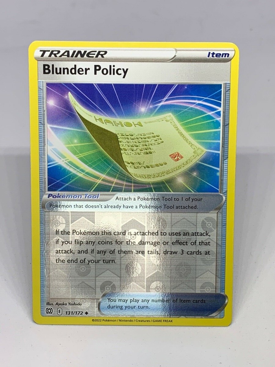 blunder policy pokemon card value Collector's Guide: Secondary Market Price Guide and Collector Handbook: CheckerBee Publishing: 9781888914672 Books Blunder Policy 131/172 Reverse Holo