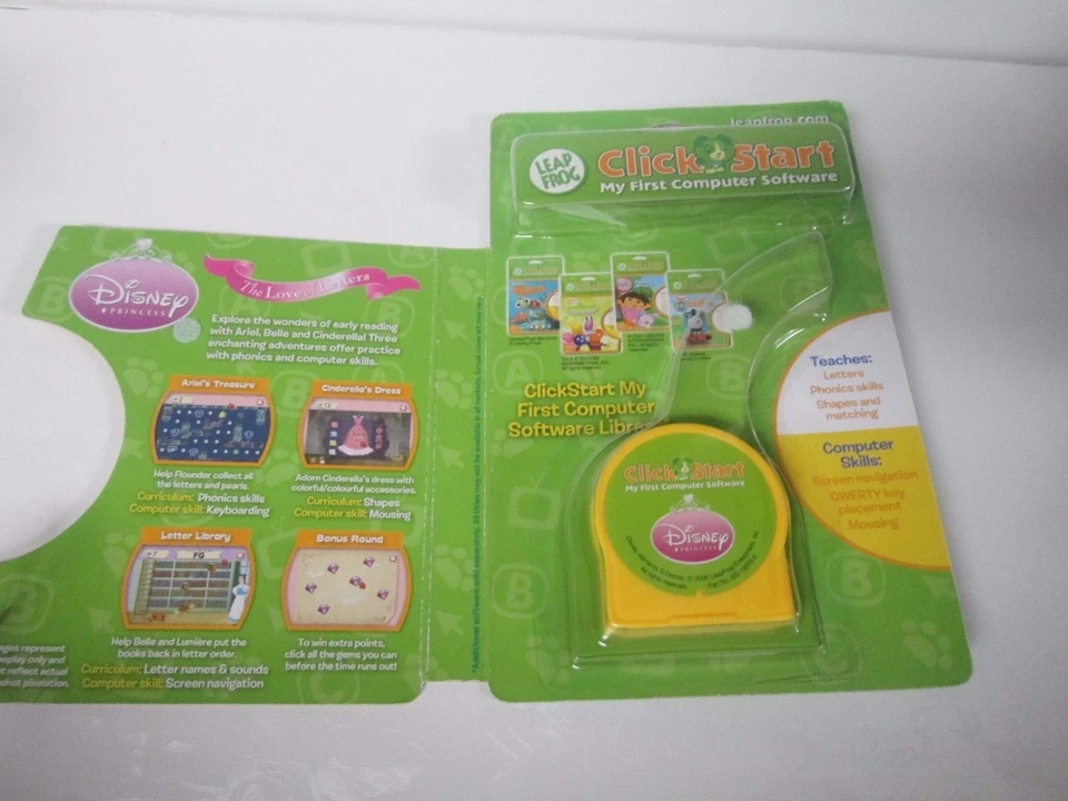 LEAP FROG CLICKSTART DISNEY PRINCESS LOVE OF LETTERS  COMPUTER SOFTWARE GAME NEW - Image 2 of 3