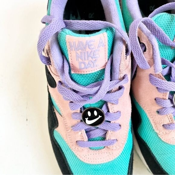 Nike Air Max 1 Have A Nike Day Sz 8 Mens Space Purple Black Smiley