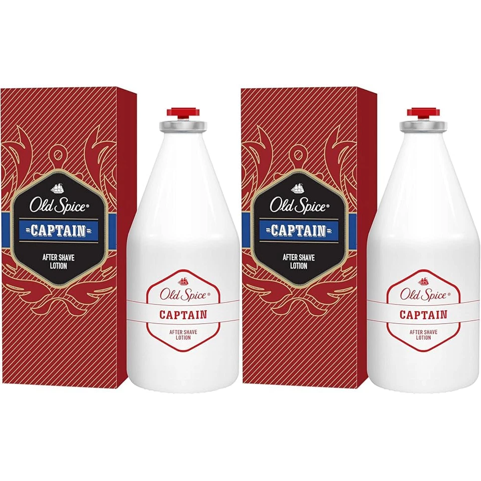 ✅ Old Spice CAPTAIN After Shave Lotion Rasierwasser Sandelholz Duft 2x 100ml ✅