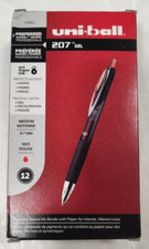 Uni-Ball Signo 207 Gel Retractable 12-Pens 0.7mm Medium Point 33952 Red