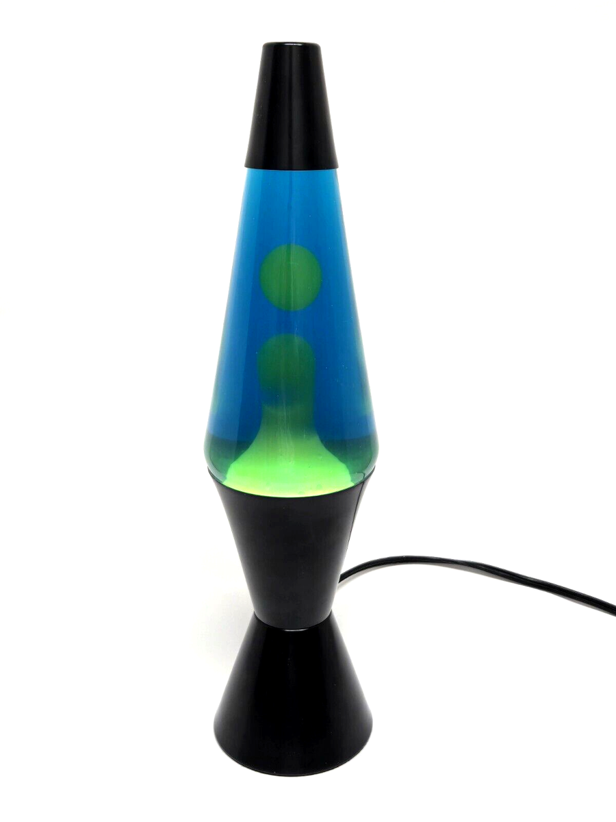 Lava Lamp Model 8000 Blue ~ Green 2003 ~ 16.5” ~ Demo Video ~ EUC